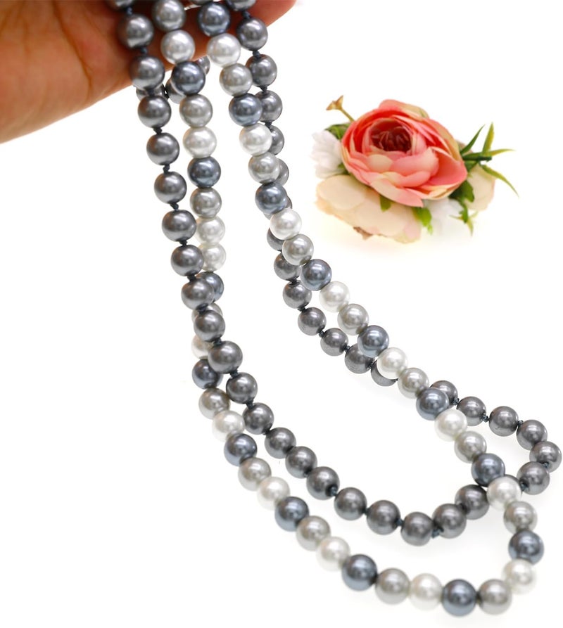 WEWE Pearl Choker Necklace for Women AAA+ Simulated Shell Pearl Necklace Strand Variety Of Colors 10mm Pearls Length 17 Inches - Image 2